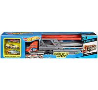 Hot Wheels Автовоз стреляющий машинками трейлер Hot Wheels City Blastin Rig