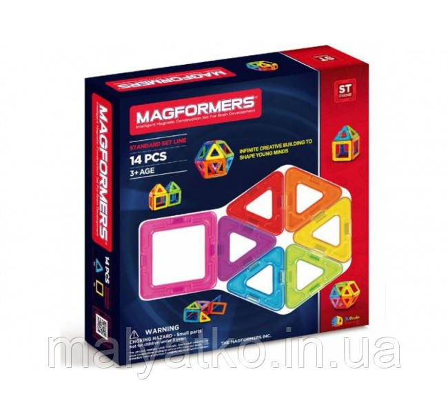 Магнітний конструктор Магформерс на 14 деталей Magformers