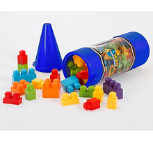 Конструктор дитячий Crayola Blocks Crayon Tube, великі деталі 40шт синій