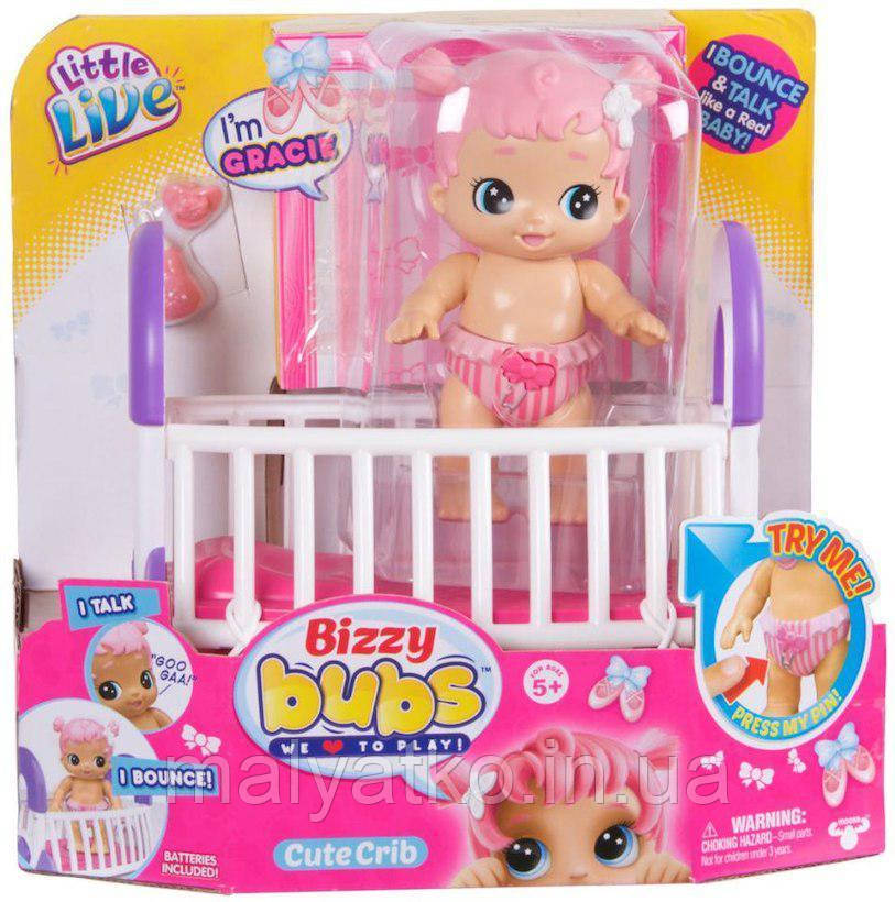 Інтерактивна лялька Биззи бубс Грейс Little Live Bizzy Bubs Baby Gracie