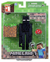 Фигурка Эндермен с блоком Майнкрафт Minecraft Core Enderman Figure Pack Overworld