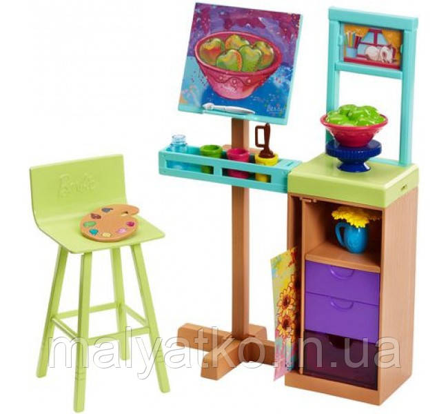 Игровой набор мебели художественная студия куклы Барби Barbie Art Studio Playset