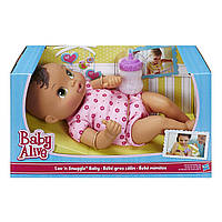 Лялька пупс темношкіра з пляшкою Baby Alive Snuggle