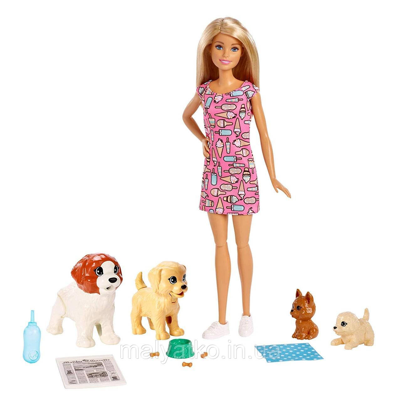 Барбі догляд за цуценятами Дитячий садок цуценят Barbie Doggy Daycare Doll & Pets