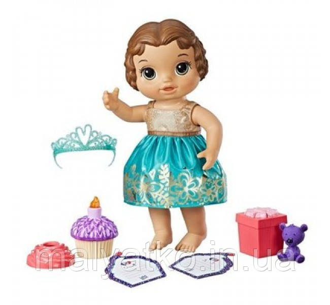Лялька пупс свято день народження Baby Alive Cupcake Birthday Baby
