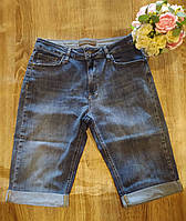 Оригинальные качественные классические женские джинсовые бриджи (р-ры с 31 по 38)