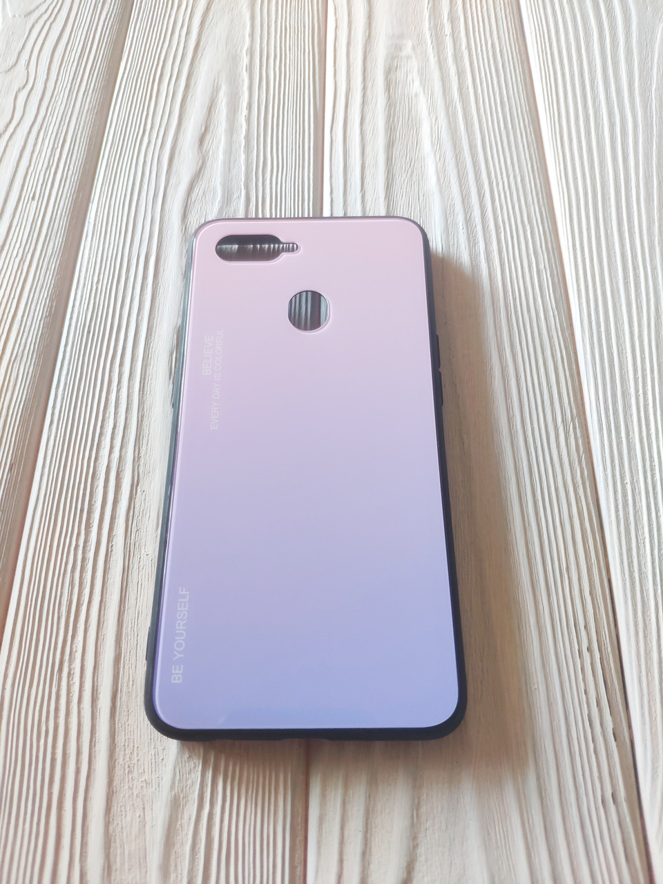 Чохол Gradient для Oppo A12 бампер Pink-purple