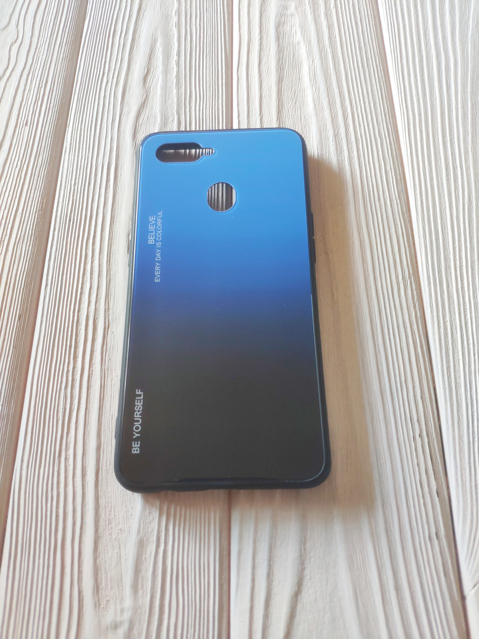Чохол Gradient для Oppo A12 бампер blue-black