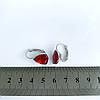 Сережки SONATA з медичного золота, кристали Swarovski червоного кольору, родій, 25724, фото 2