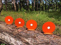 Комплект мішеней тарілок, що падають, діаметром 100 мм, 4 шт., для калібру 22LR.  Сателіт (752)