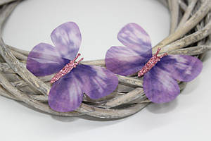 Метелик з органзи фіолетовий №7