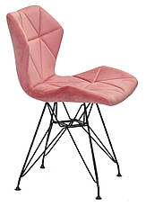 Стул Greg BK-ML терракот В-1018 бархат на черных ножках, дизайн Charles & Ray Eames, фото 3