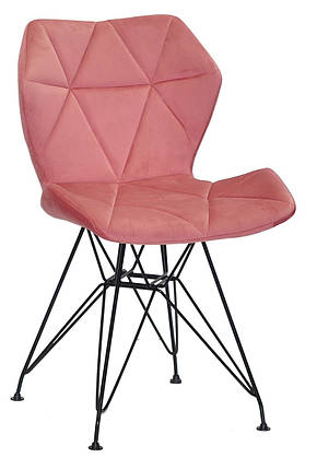 Стул Greg BK-ML терракот В-1018 бархат на черных ножках, дизайн Charles & Ray Eames, фото 2