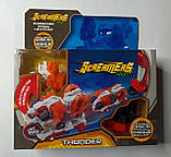 Дикі Скричери Машинки трансформери 1 Скричер 2 диски Thunder Гром + запускач, фото 3