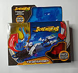 Дикі Скричеры Машинки трансформери 1 Скричер 2 диска Transport Двухглавый дракон + запускатор, фото 6