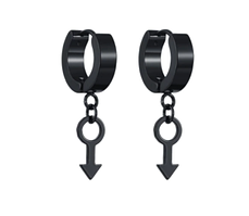 Сережки з прорізом із неіржавкої сталі в стилі панк 2 шт.