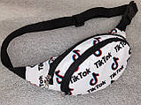 Сумка на пояс Tik Tok Тканина Принт спортивні барсетки сумка тільки опт, фото 2