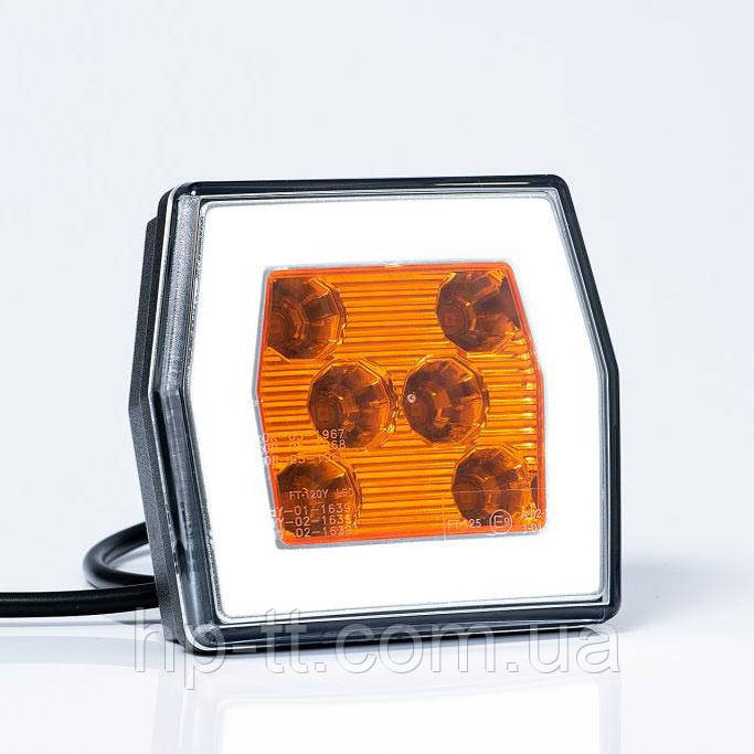 Ліхтар передній 2-функціональний з поворотом Fristom FT-125 LED