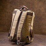 Рюкзак текстильний дорожній унісекс Vintage 20620 Оливковий, фото 10