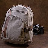 Рюкзак текстильний унісекс Vintage 20601 Сірий, фото 7