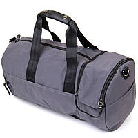 Спортивная сумка текстильная мужская Vintage 20641 Серая. Ремень через плечо