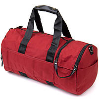Спортивна сумка чоловіча текстильна Vintage 20642 Малинова. Ремінь через плече
