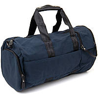 Спортивна сумка чоловіча текстильна Vintage 20644 Синя. Ремінь через плече