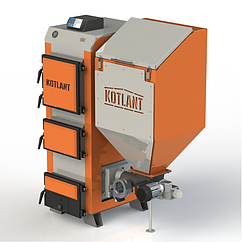 25 кВт Пелетний котел 5 мм сталь   KOTLANT-КОТЛАНТ КГП-25 С АВТОМАТИКОЙ И ВЕНТИЛЯТОРОМ