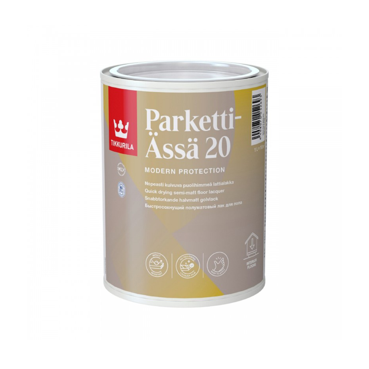 Паркетний лак Tikkurila Parketti Assa 20 напівматовий 1л