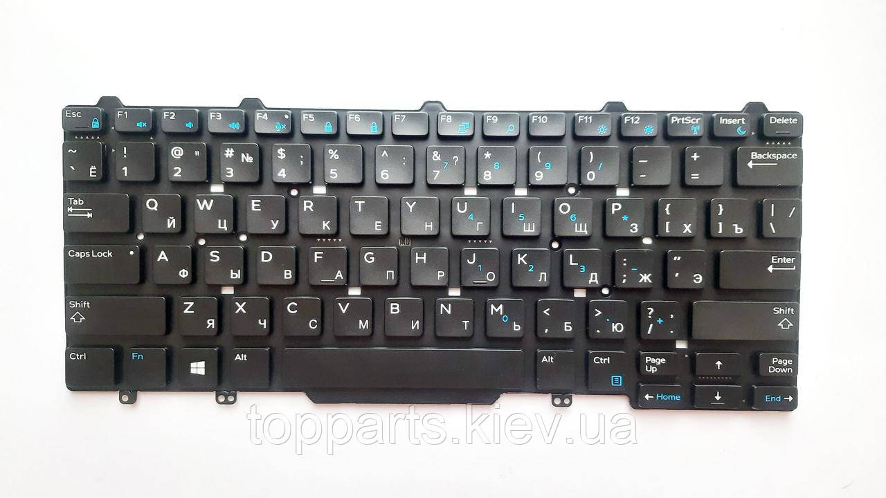Клавіатура для ноутбуків Dell Latitude 3340, 3350, 7450, 7480 без рамки RU/US