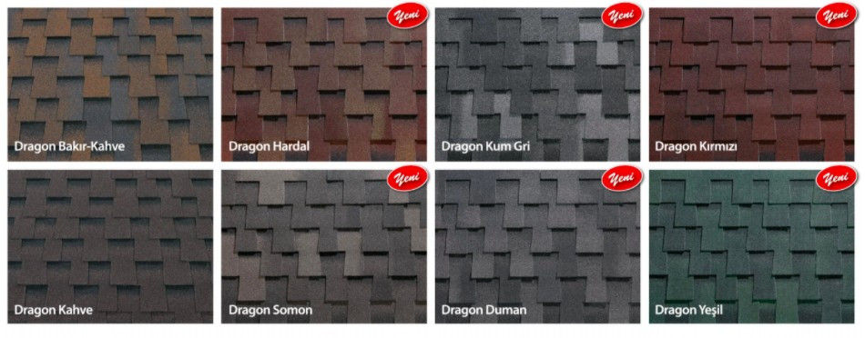 Битумная черепица BTM Shingle Dragon Flex - Kahve - фото 3 - id-p1448065729