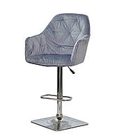 Барное кресло с подлокотниками и подножкой для клиента, парикмахерское кресло, Mario Bar CH - Base стальной