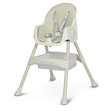 Стільчик для годування Bambi M 4136-2 Ice Gray (регулювання стільниці, складана конструкція), фото 3