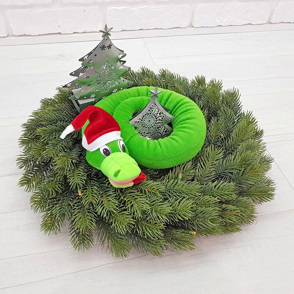 М'яка іграшка Zolushka Удав чекає свято маленький 62см (ZL492), фото 1