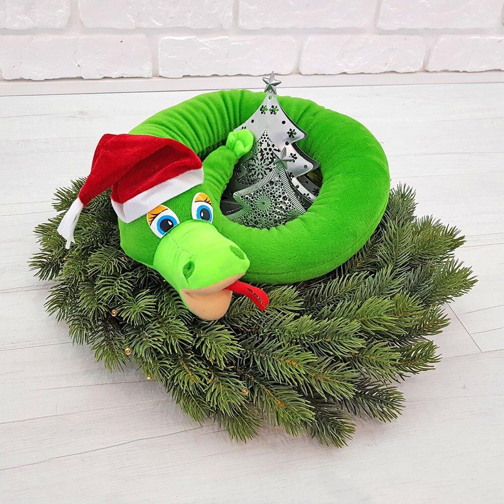 М'яка іграшка Zolushka Удав чекає свято середній 90см (ZL506), фото 1