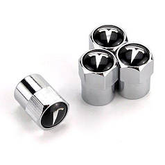 Ковпачки на ніпель для Tesla Alitek Short Silver Тесла, 4 шт