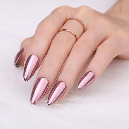 Дзеркальна втирка пудра Platinum, Lilly Beaute 7 рожева, фото 2