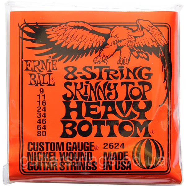 Струни Ernie Ball 2624 8-String Skinny Top Heavy Bottom 9-80
