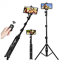 Штатив монопод для камери і телефону Yunteng VCT-1388 (2 в 1) Селфи палиця з пультом, фото 5