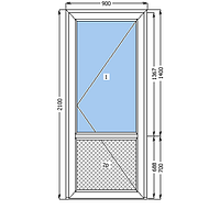 Дверь ПВХ профиль Ultra 6 (WDS) входная белая (116 мм)
