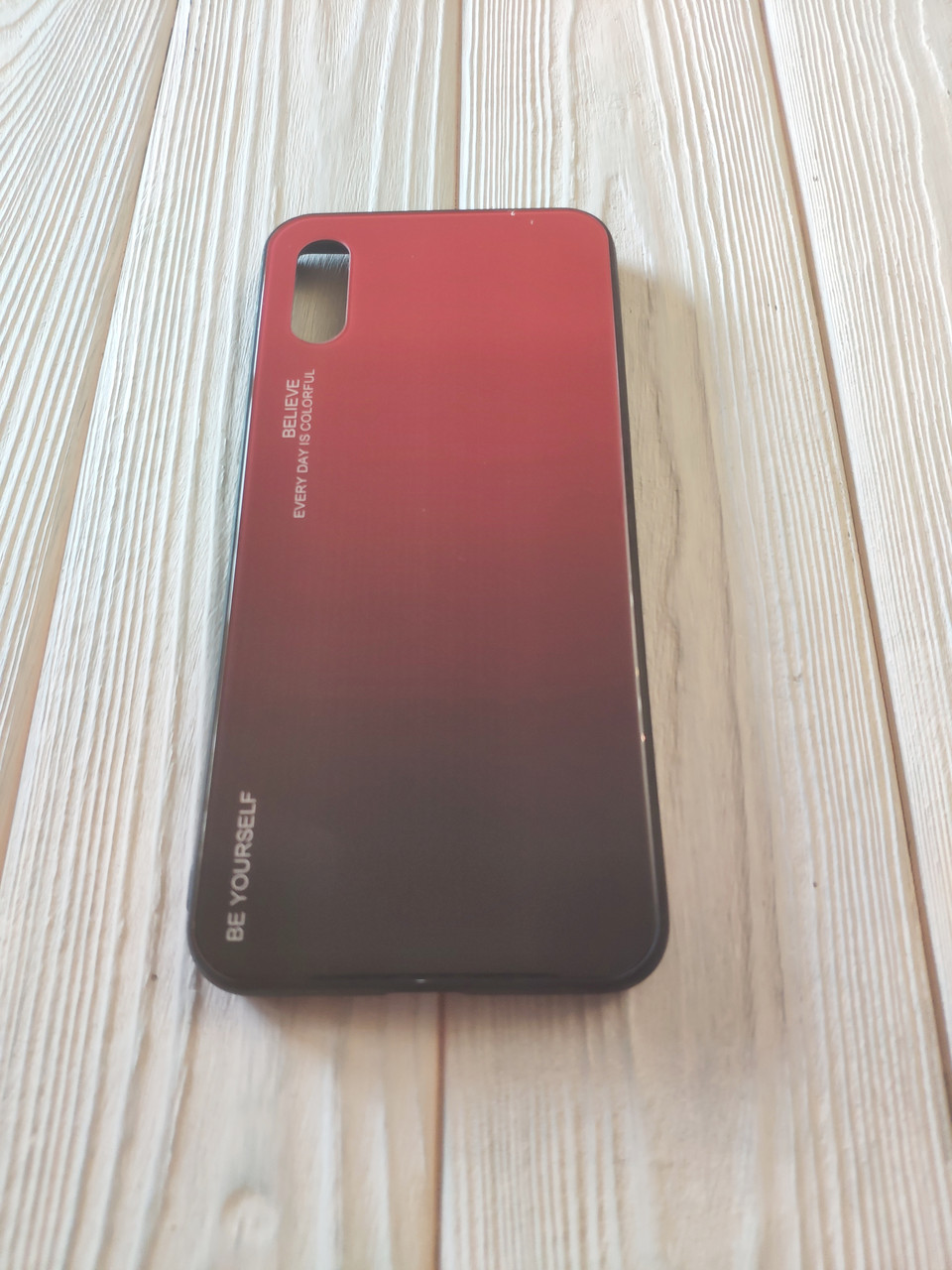 Чохол Gradient для Xiaomi Redmi 9A бампер Red-black