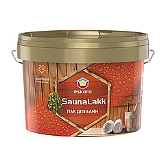 Захисний склад для бань и саун Saunalakk Eskaro напівматовий 2.4л