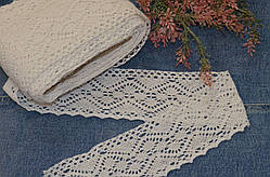 Мереживо 8 см бежева натуральна бавовняна
