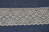 Мереживо 8 см бежева натуральна бавовняна, фото 2