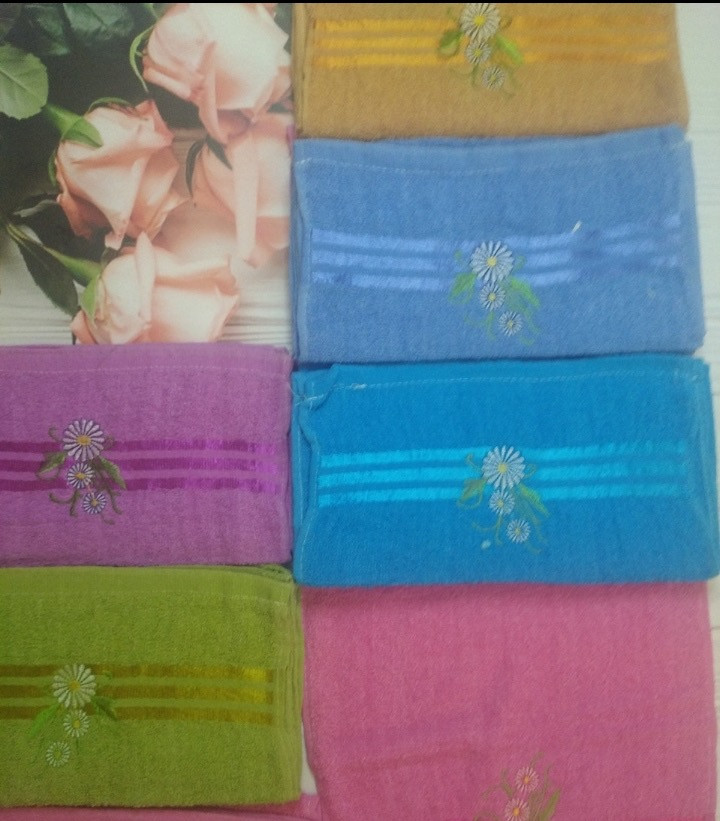 Кухонні рушники махрові щільні "3-ка" розмір 35/70 В упаковці 12 шт