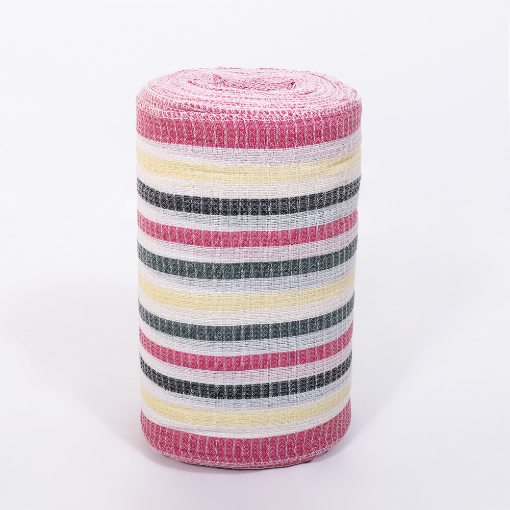 Рулон 50 м вафельної тканини для виготовлення рушників, полотняне полотно на малиновій основі