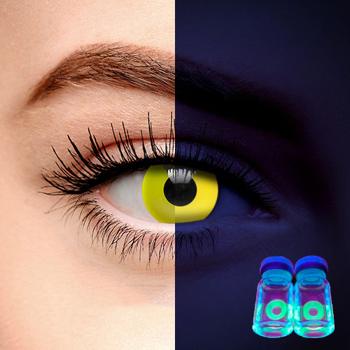 Кольорові лінзи світні ELITE Lens "UV Лемон" 2 шт., фото 1