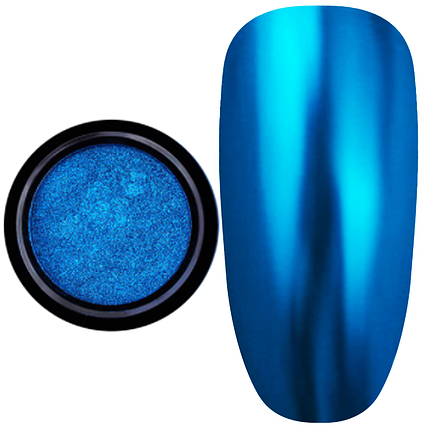 Дзеркальна втирка пудра Platinum Mirror, MP-11 блакитна, фото 1