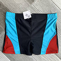 Плавки шорты купальные детские на мальчика Yuke, 38-46 размер, чёрно-красные, 008