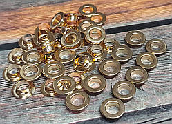Люверс 10 мм золото (100 шт/уп) Нержавейка